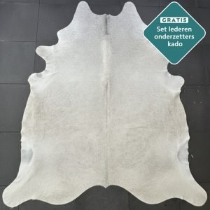 Kuhfell Teppich weiss grau Detailansicht natürliche Zeichnung