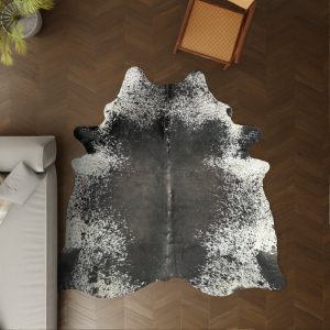 Kuhfell Salt and Pepper 250x200 cm Riesig als Wohnzimmer Teppich