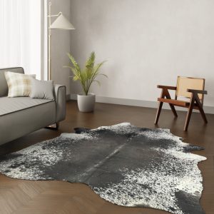 Echtes Kuhfell Salt and Pepper 250x200 cm Riesig - Natürliches Rinderfell