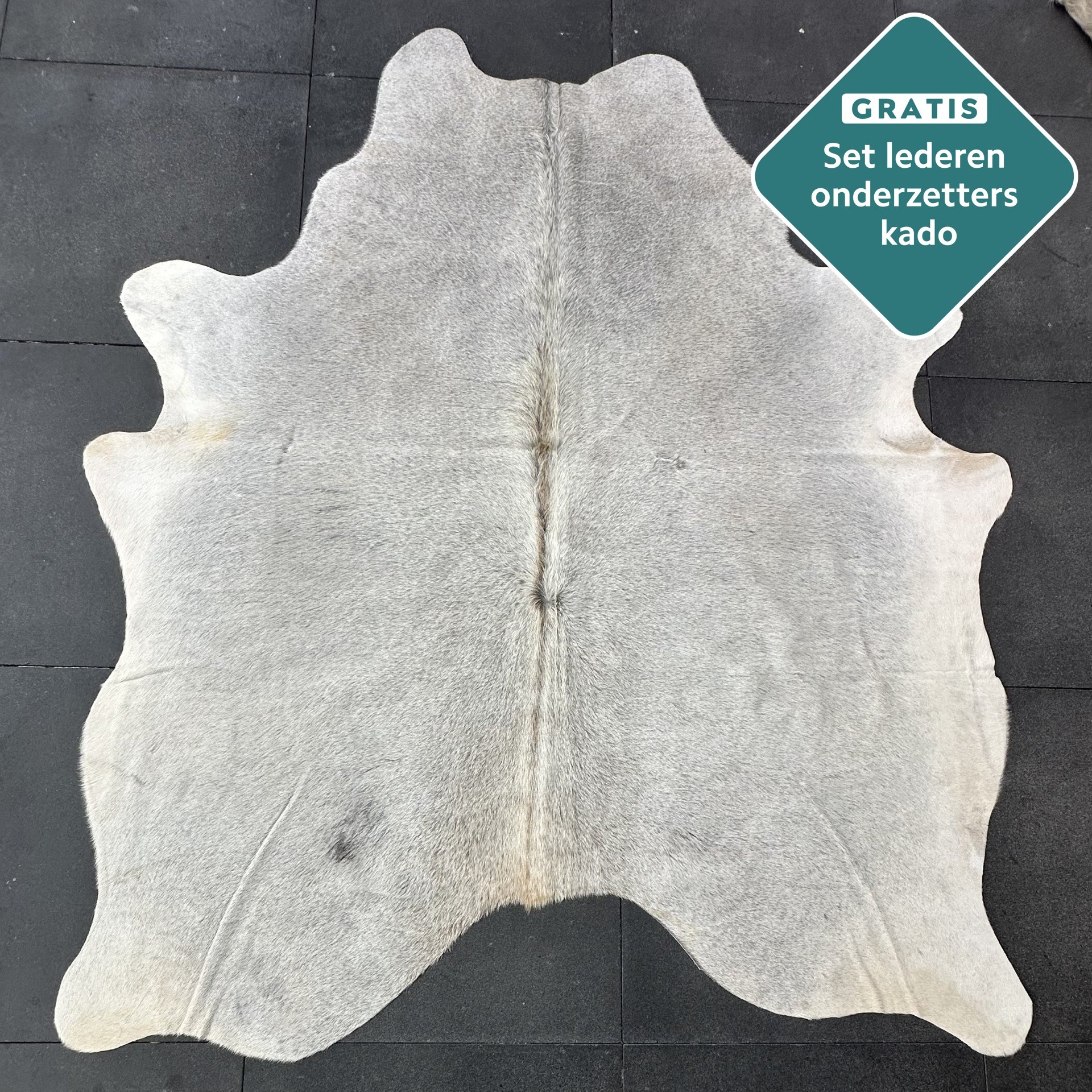 Kuhfell Teppich grau Detailansicht natürliche Zeichnung