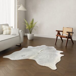 Echtes Kuhfell grau 180x160 cm Klein - Natürliches Rinderfell