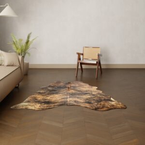 Natürliches Rinderfell gestromt 180x160 cm Nahaufnahme Fell-Muster