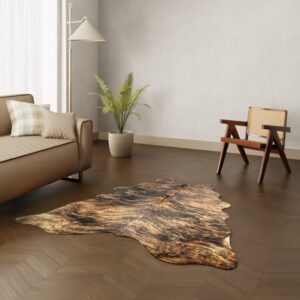 Echtes Kuhfell gestromt 180x160 cm Klein - Natürliches Rinderfell