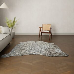 Bedrucktes Rinderfell Leopardenmuster Muster Nahaufnahme