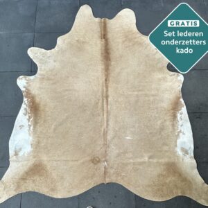 Kuhfell Teppich sandfarben Detailansicht natürliche Zeichnung