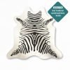Mini Kuhfell Zebradruck 70x70 cm - Echtes kleines Rinderfell
