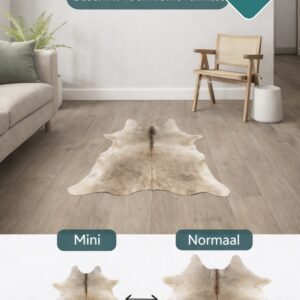 Natürliches Rinderfell bunt gefleckt 150x130 cm Nahaufnahme Fell-Muster