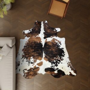 Kuhfell Tricolor 240x210 cm XL Extra groß als Wohnzimmer Teppich