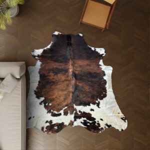 Kuhfell Tricolor 240x210 cm XL Extra groß als Wohnzimmer Teppich