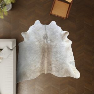 Kuhfell grau braun 240x210 cm XL Extra groß als Wohnzimmer Teppich