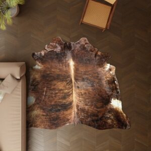 Kuhfell gestromt 250x240 cm Riesig als Wohnzimmer Teppich