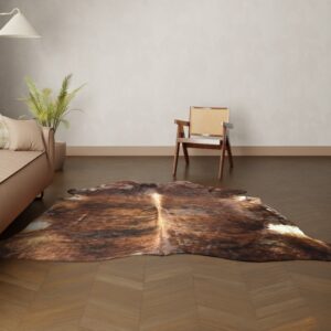 Natürliches Rinderfell gestromt 250x240 cm Nahaufnahme Fell-Muster