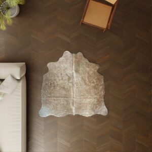 Echtes Mini Kuhfell mittelbraun als Dekoration