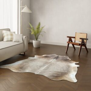 Echtes Kuhfell taupe braun 200x190 cm - Natürliches Rinderfell