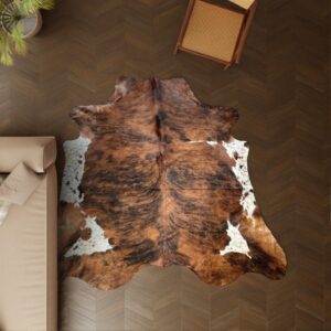 Kuhfell Tricolor 250x220 cm Riesig als Wohnzimmer Teppich