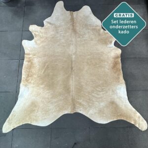 Kuhfell Teppich sandfarben beige Detailansicht natürliche Zeichnung