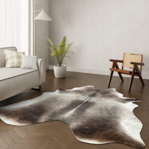 Echtes Kuhfell grau braun 220x200 cm - Natürliches Rinderfell