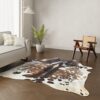 Echtes Kuhfell braun gefleckt 220x200 cm - Natürliches Rinderfell