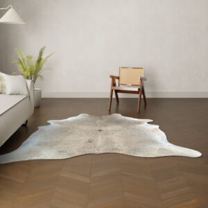 Natürliches Rinderfell cognac dunkel 220x200 cm Nahaufnahme Fell-Muster