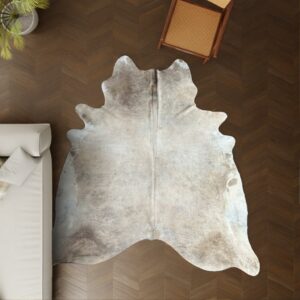 Kuhfell Champagner 250x220 cm Riesig als Wohnzimmer Teppich
