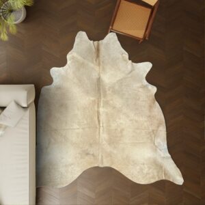 Kuhfell Cognac beige 270x220 cm Riesig als Wohnzimmer Teppich