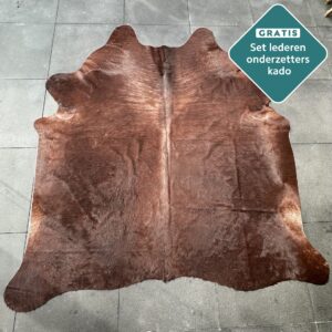 Kuhfell Teppich cognac dunkel Detailansicht natürliche Zeichnung