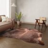 Echtes Kuhfell cognac dunkel 230x200 cm - Natürliches Rinderfell