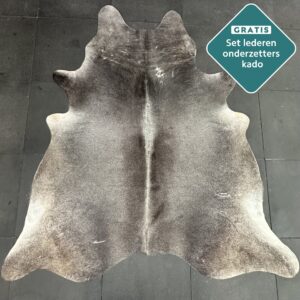 Kuhfell Teppich dunkelgrau RANDOM Detailansicht natürliche Zeichnung