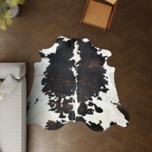 Kuhfell Tricolor 240x230 cm XL Extra groß als Wohnzimmer Teppich