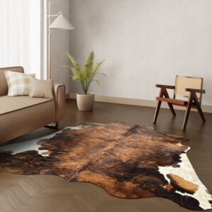 Echtes Kuhfell dunkelbraun 260x250 cm - Natürliches Rinderfell