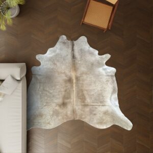 Kuhfell Champagner 250x230 cm Riesig als Wohnzimmer Teppich