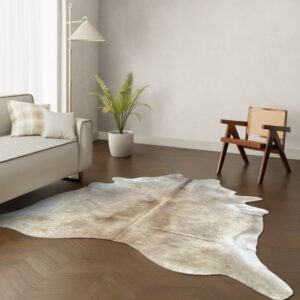 Echtes Kuhfell Champagner 250x230 cm Riesig - Natürliches Rinderfell