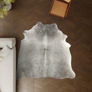 Kuhfell grau 220x200 cm als Wohnzimmer Teppich