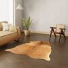 Mini Kuhfell dunkel cognac 170x140 cm - Echtes kleines Rinderfell