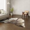 Echtes Kuhfell Taupe 200x180 cm - Natürliches Rinderfell