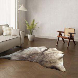 Echtes Kuhfell Taupe 200x180 cm - Natürliches Rinderfell