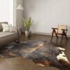 Echtes Kuhfell dunkelbraun 270x250 cm - Natürliches Rinderfell