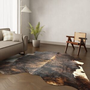 Echtes Kuhfell dunkelbraun 270x250 cm - Natürliches Rinderfell