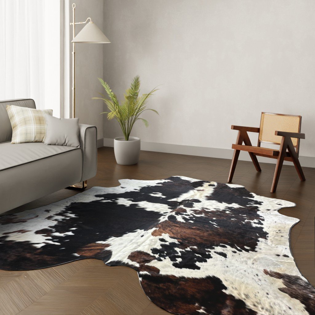 Echtes Kuhfell Tricolor KOLOSSAL 280x240 cm - Natürliches Rinderfell