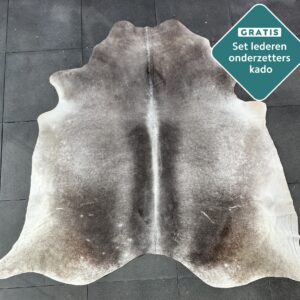 Kuhfell Teppich taupe grau Detailansicht natürliche Zeichnung
