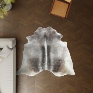 Kuhfell taupe grau 210x200 cm Spezial als Wohnzimmer Teppich