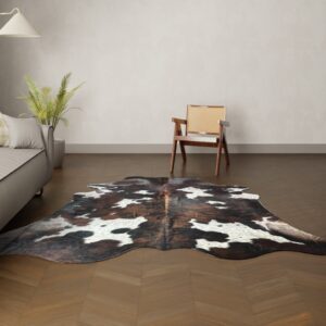 Natürliches Rinderfell Tricolor 240x220 cm Nahaufnahme Fell-Muster