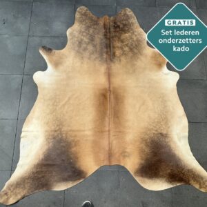 Kuhfell Teppich Camel Detailansicht natürliche Zeichnung