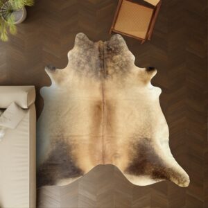 Kuhfell Camel 280x240 cm Riesig als Wohnzimmer Teppich