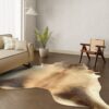 Echtes Kuhfell Camel 280x240 cm Riesig - Natürliches Rinderfell