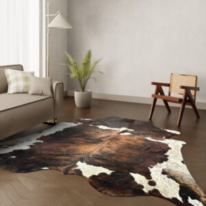 Echtes Kuhfell Tricolor 260x230 cm Riesig - Natürliches Rinderfell