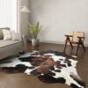 Echtes Kuhfell Tricolor 250x220 cm Riesig - Natürliches Rinderfell