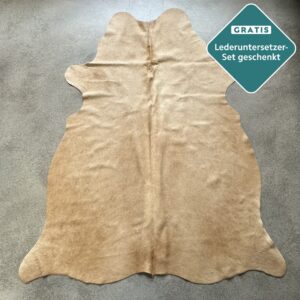 Kuhfell Teppich cognac Detailansicht natürliche Zeichnung
