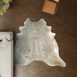 Kuhfell-Teppich Champagne taupe 240x220 cm. XL-EXTRA