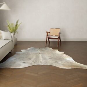 Kuhfell-Teppich Champagne taupe 240x220 cm. XL-EXTRA